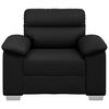 vidaXL Fauteuil noir 60 cm similicuir