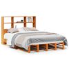 vidaXL Lit biblioth&egrave;que sans matelas cire marron 150x200cm bois massif