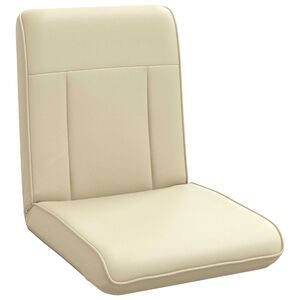 vidaXL Fauteuil de sol Cr&egrave;me 50 x 73 x 60 cm Simili cuir