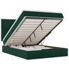 vidaXL Cadre de lit ottoman avec matelas vert fonc&eacute; 140x190 cm velours