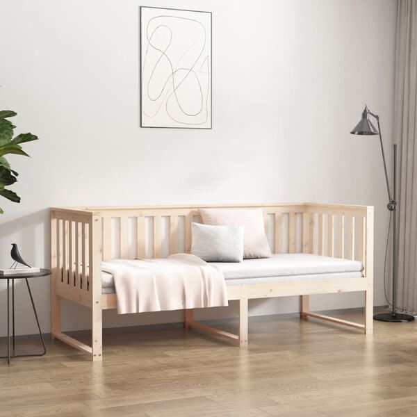 vidaXL Lit de jour sans matelas 75x190 cm bois de pin massif