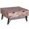 vidaXL Table basse avec 4 tiroirs Bois de teck recyclé