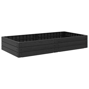 vidaXL Lit sur&eacute;lev&eacute; Noir 151 x 75,5 x 25 cm PP