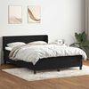 vidaXL Sommier &agrave; lattes de lit avec matelas noir 160x210 cm velours