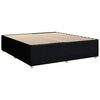 vidaXL Sommier &agrave; lattes de lit avec matelas Noir 200x200 cm Tissu
