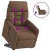 vidaXL Fauteuil inclinable de massage &eacute;lectrique Marron Tissu