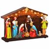 vidaXL Cr&egrave;che de No&euml;l SALO 31 x 7,5 x 21,5 cm R&eacute;sine Multicolore