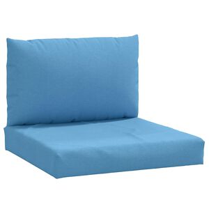 vidaXL Coussins de palette lot de 2 bleu m&eacute;lang&eacute; tissu