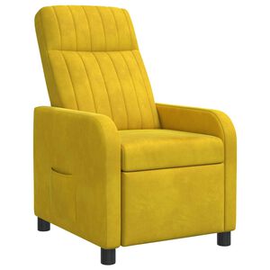 vidaXL Fauteuil inclinable Jaune Velours (V)