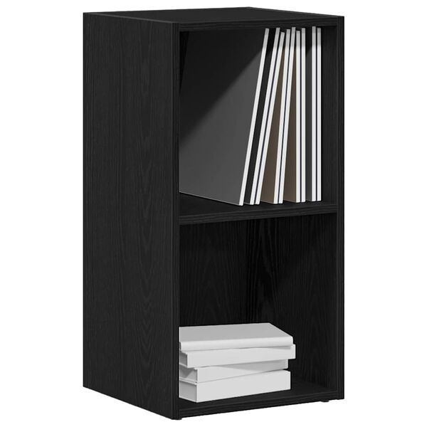 vidaXL Bo&icirc;tes de rangement LP ch&ecirc;ne noir 71x34x36 cm bois ing&eacute;nierie