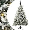 vidaXL Arbre de No&euml;l artificiel pr&eacute;-&eacute;clair&eacute; avec ensemble de boules