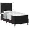 vidaXL Lit &agrave; ressorts avec matelas Noir 100 x 200 cm Velours