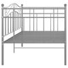 vidaXL Cadre de canapé-lit sans matelas gris métal 90x200 cm