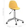 vidaXL Chaise pivotante de bureau Jaune moutarde Tissu