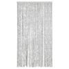 vidaXL Rideau anti-mouches gris 100x200 cm chenille
