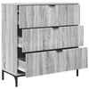 vidaXL Buffet Gris Sonoma 79,5 x 33 x 82 cm Bois d'ing&eacute;nierie
