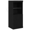 vidaXL Buffet LED Ch&ecirc;ne noir 41 x 37 x 100 cm Bois d'ing&eacute;nierie