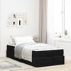 vidaXL Cadre de lit avec matelas avec matelas 2 pcs Noir Velours