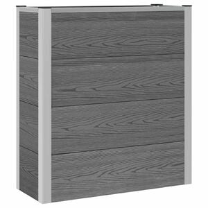 vidaXL Jardini&egrave;re sur&eacute;lev&eacute;e Gris 75 x 30 x 22 cm WPC et Aluminium
