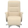vidaXL Fauteuil inclinable avec repose-pied crème tissu