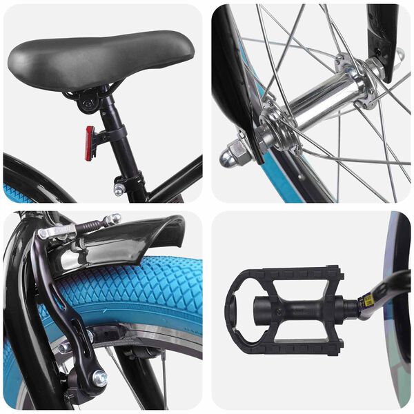 vidaXL V&eacute;lo pour Enfants 18 Pouces pour les 5-7 ans Noir