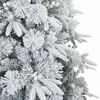 vidaXL Sapin de No&euml;l artificiel &agrave; branches pliantes, duveteux de neige