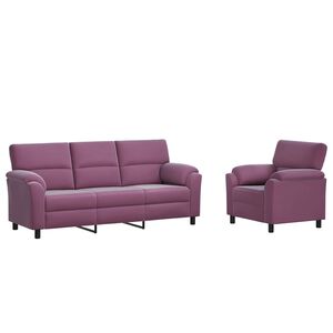 vidaXL Ensemble de Canap&eacute;s 2 pcs Pourpre Velours