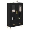 vidaXL Haut Armoire avec tiroir Ch&ecirc;ne noir 69,5 x 31 x 115 cm
