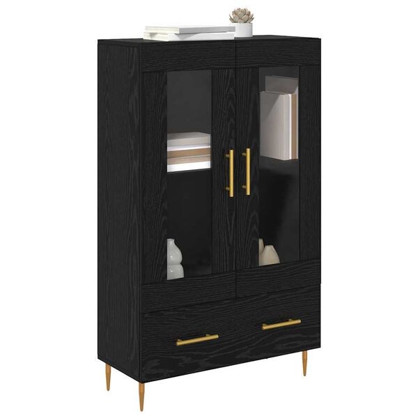 vidaXL Haut Armoire avec tiroir Ch&ecirc;ne noir 69,5 x 31 x 115 cm