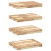 vidaXL &Eacute;tag&egrave;res flottantes 4 pcs 40x30x4 cm acacia massif non trait&eacute;