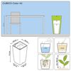 LECHUZA Jardinière Cubico Color 40 ALL-IN-ONE blanc 13150