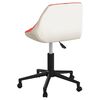 vidaXL Chaise de bureau pivotante Rouge et blanc Similicuir