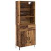 vidaXL Haut Armoire Bois Ancien 69,5 x 32,5 x 180 cm Bois d'ing&eacute;nierie
