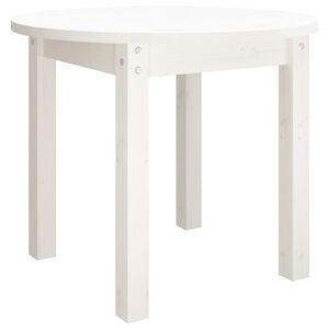 vidaXL Table basse Blanc &Oslash; 55x45 cm Bois massif de pin