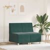 vidaXL Unit&eacute; de Sofa Modulaire Sans Accoudoirs 2 pcs Vert fonc&eacute;