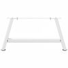 vidaXL Pieds de table basse en forme de A, 2 pi&egrave;ces, blanc, 60 x (30-31) cm, acier