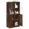 vidaXL Buffet haut avec portes chêne fumé 68x37x142 cm bois ingénierie