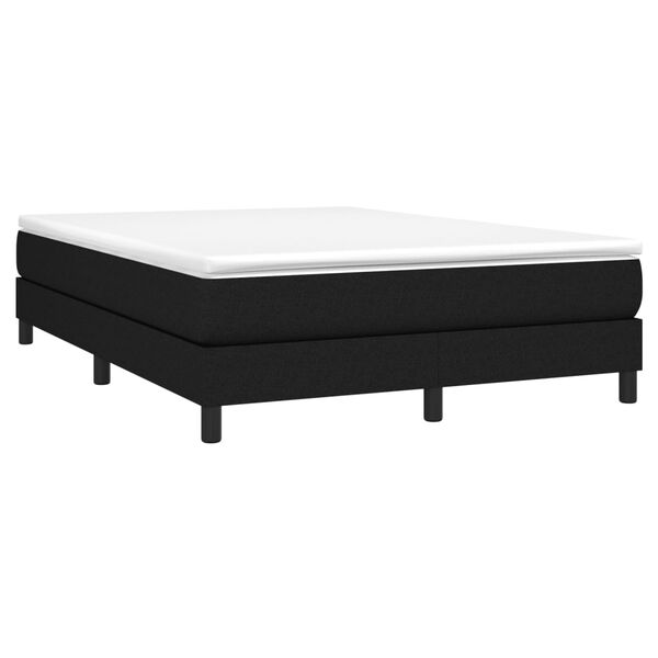 vidaXL Sommier &agrave; lattes de lit avec matelas Noir 160x200 cm Tissu