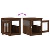 vidaXL Meuble de cage pour chiens ch&ecirc;ne marron 55x75x65 cm