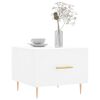 vidaXL Tables basses 2 pcs blanc 50x50x40 cm bois d'ingénierie