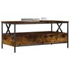 vidaXL Table basse ch&ecirc;ne fum&eacute; 100x51x45 cm bois d'ing&eacute;nierie