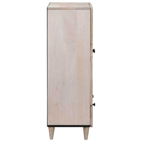 vidaXL Haut Armoire Blanc 60 x 33 x 100 cm bois de manguier massif