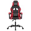 vidaXL Chaise de jeu Noir et rouge Similicuir