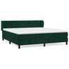 vidaXL Sommier &agrave; lattes de lit et matelas Vert fonc&eacute; 180x200cm Velours