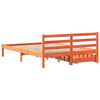 vidaXL Cadre de lit sans matelas cire marron 120x190cm bois pin massif