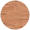 vidaXL Dessus de table &Oslash;50x4 cm rond bois massif de h&ecirc;tre
