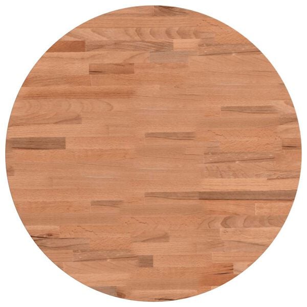vidaXL Dessus de table &Oslash;50x4 cm rond bois massif de h&ecirc;tre