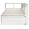 vidaXL Lit bibliothèque sans matelas blanc 100x200 cm bois pin massif