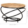 vidaXL Table basse Noir 60x60x40 cm Bois massif de manguier brut