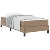 vidaXL Cadre de lit avec matelas Cappuccino 100 x 200 cm tissu